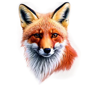 Red Fox Sketch Png 06242024 PNG image