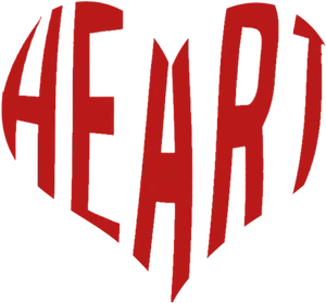 Red Fractured Heart Text Graphic