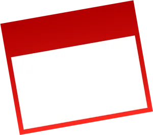 Red Frame Blank Calendar Template PNG image