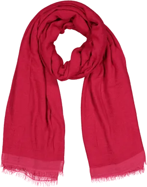 Red Fringed Scarf PNG