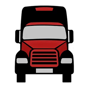 Red Front Facing Truck Icon