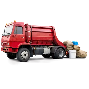 Red Garbage Truck Png Sil PNG image