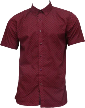 Red Geometric Pattern Dress Shirt PNG