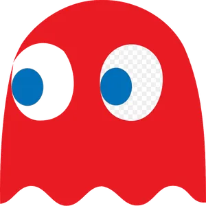 Red Ghost Pacman Game Character.png PNG image