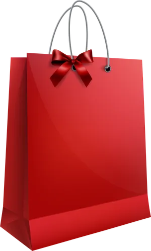 Red Gift Bagwith Bow PNG
