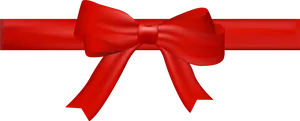 Red Gift Bow Horizontal PNG image