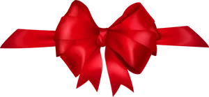 Red Gift Bow Transparent Background PNG