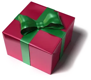 Red Gift Box Green Ribbon