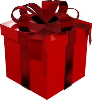 Red Gift Boxwith Glossy Ribbon