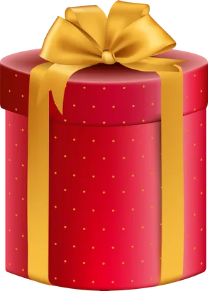 Red Gift Boxwith Golden Ribbon