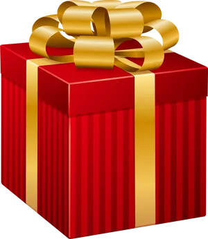 Red Gift Boxwith Golden Ribbon