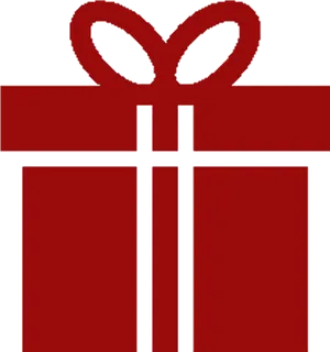 Red Gift Icon Simple Design PNG