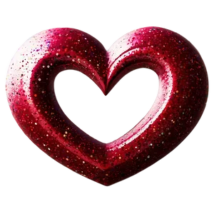 Red Glitter Heart Png 06272024 PNG image