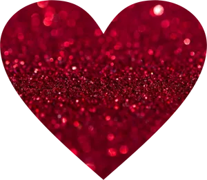 Red Glitter Heart Shaped Background PNG image