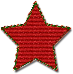 Red Glittery Star Decoration PNG
