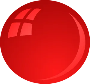 Red Glossy Bubble Graphic
