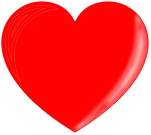 Red Glossy Heart Graphic PNG image