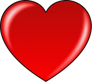 Red Glossy Heart Graphic