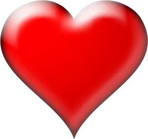 Red Glossy Heart Transparent Background PNG image