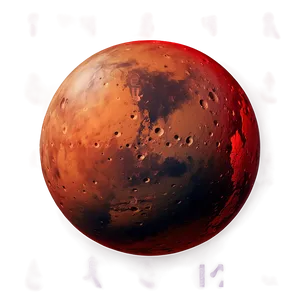 Red Glowing Mars Planet Png 26 PNG image