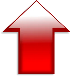 Red Gradient Arrow Upward PNG image