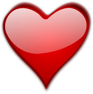 Red Gradient Heart Transparent Background PNG image