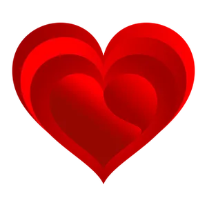 Red Gradient Hearton Black Background