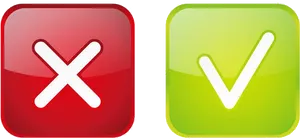 Red Green Check X Icons PNG