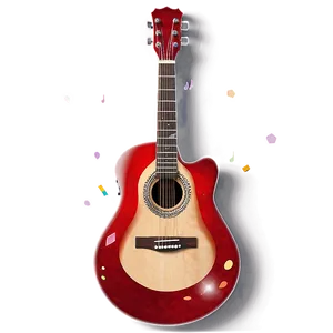 Red Guitar A PNG image