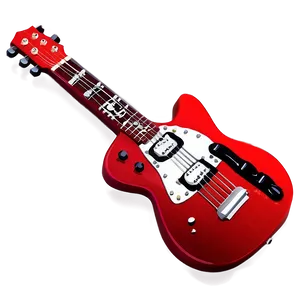 Red Guitar Rock Png 13 PNG image