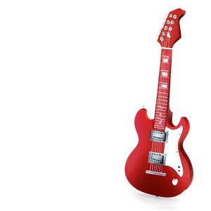 Red Guitar Silhouette Png 06132024 PNG image