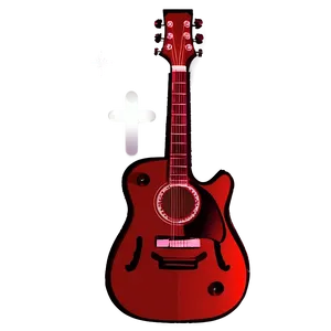 Red Guitar Silhouette Png Yyw PNG image