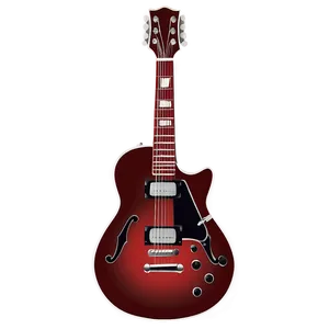 Red Guitar Vector Png 06132024 PNG image