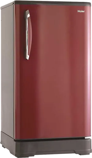 Red Haier Single Door Refrigerator PNG image