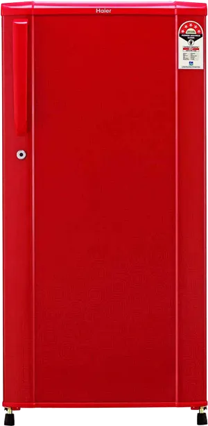 Red Haier Single Door Refrigerator PNG image