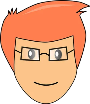 Red Haired Cartoon Character Headshot
