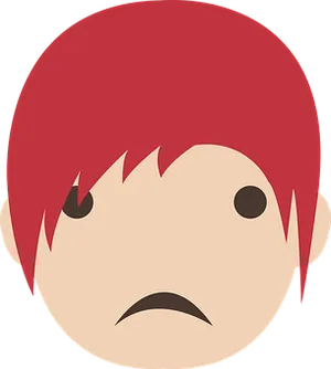 Red Haired Cartoon Face Expression