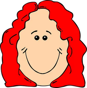 Red Haired Cartoon Face