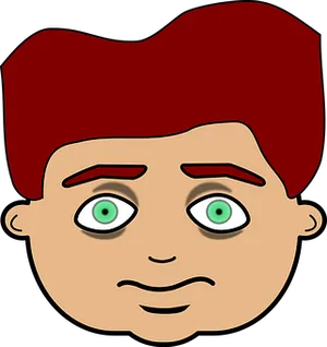 Red Haired Cartoon Face