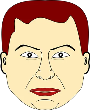 Red Haired Cartoon Man Vector