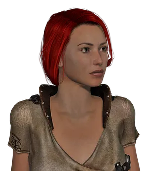 Red Haired Female Character Portrait PNG image