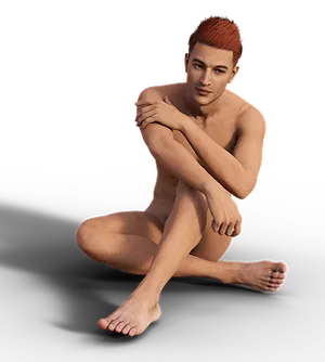 Red Haired Man Seated Pose