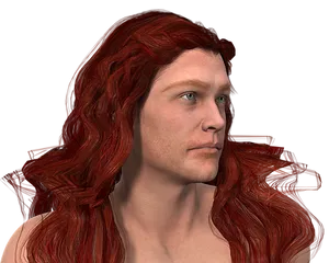 Red Haired Man3 D Portrait