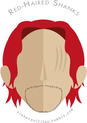 Red Haired_ Shanks_ Animated_ Character PNG image