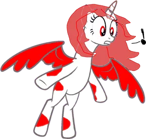 Red Haired Unicorn Pegasus M L P Base PNG