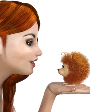 Red Haired Womanand Hedgehog
