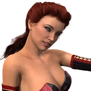 Red Haired3 D Character Portrait