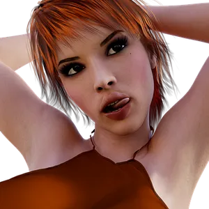 Red Haired3 D Character Portrait