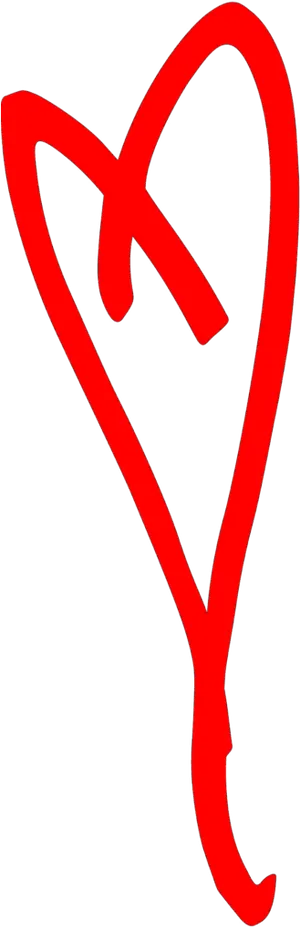 Red Hand Drawn Heart PNG