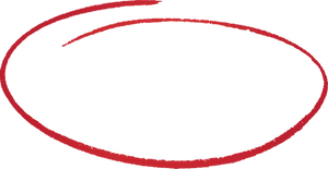 Red Handdrawn Circle Graphic PNG image
